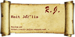 Reit Júlia névjegykártya